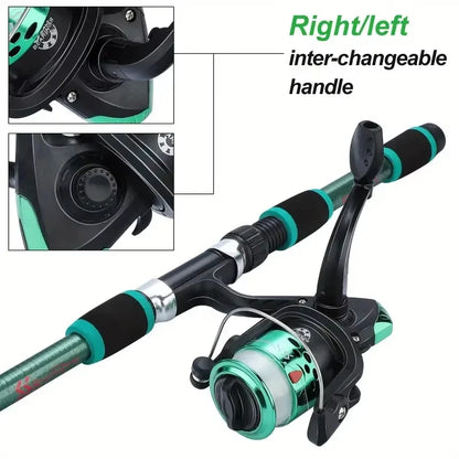 Telescopic Fishing Rod Kit with Reel, Baits & Hooks - Travel Set