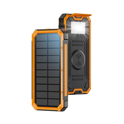 20,000mAh Solar Power Bank – Wireless, USB-C, Waterproof, LED Flashlight